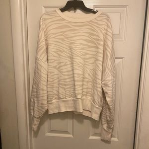 Old navy zebra stripe sweat shirt